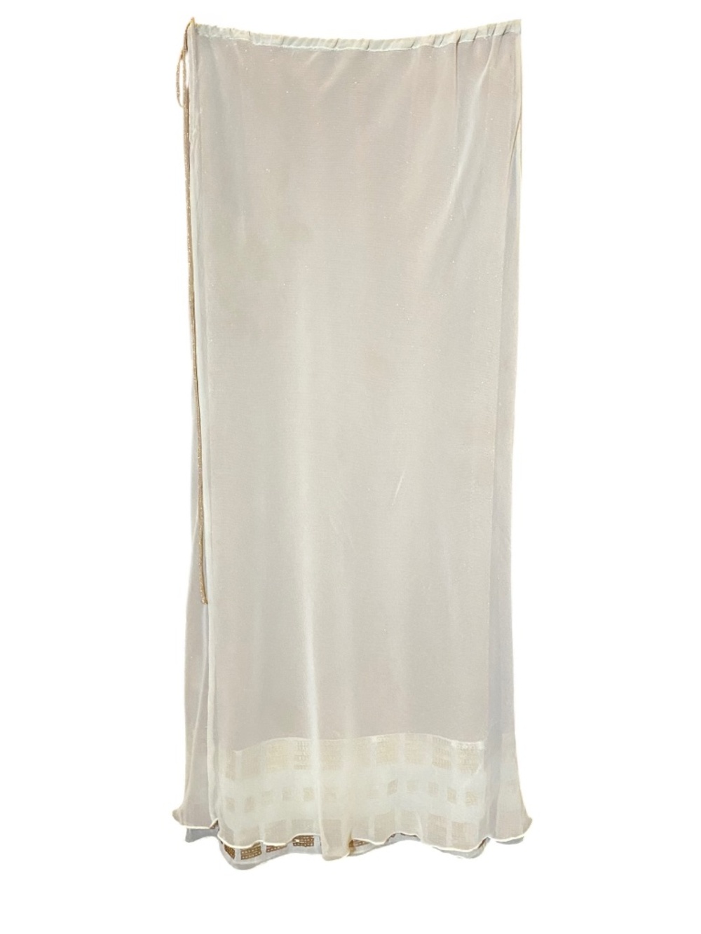VTG BST Milano Gold Lurex Mesh Sequin Long Skirt • Y2K Archival Party IT 42 US 6